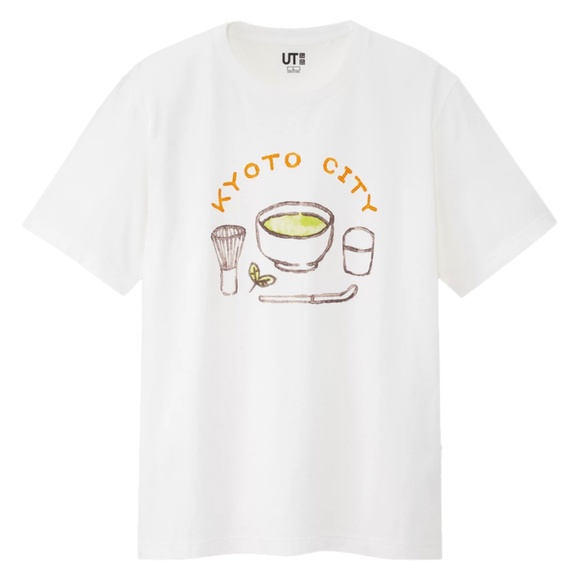 NWT Kyoto City Japan Matcha T-shirt Uniqlo - Picture 1 of 2